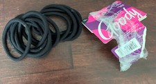 Goody Ultimate Thick Hair Elastic ties, Black, open pack lot of 15