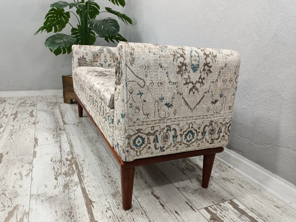 Upholstered bench, Bohemian bench, Armed storage bench, Piano bench - Image 3 of 4