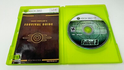 Fallout 3 (Microsoft Xbox 360) Used Tested Works with Booklet