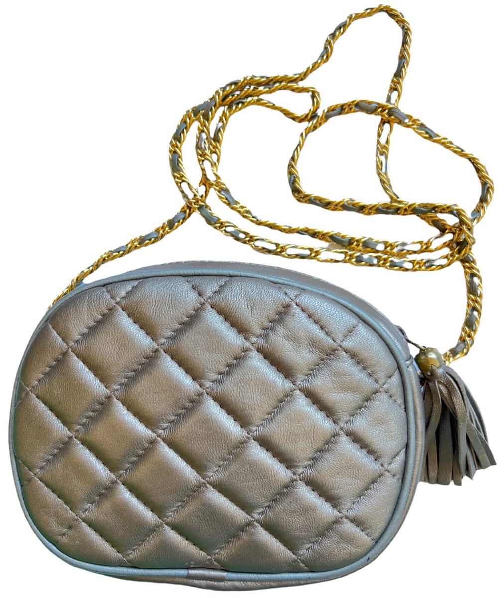 Vintage L.J. Simone New York Bronze Quilted Leather Vintage L.J. Simone New York Bronze Quilted Leather