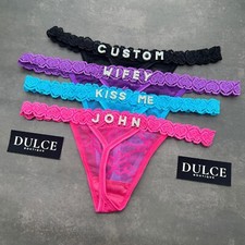 Tanga Personalizada Tanga Personalizada con Letras de Estrás