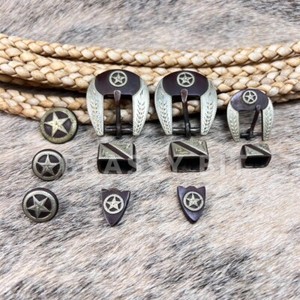 Jayson Jones Custom Headstall Buckle and Concho Set
