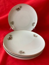 Vintage Fukagawa Arita Hand Painted Pine Cone Lot of 6 Salad Plates 7.5" 904