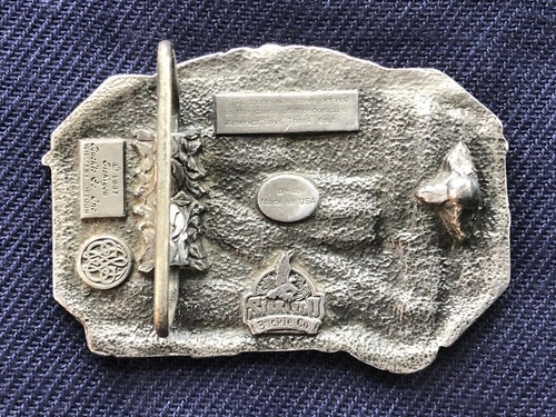 Siskiyou W40E "American Veteran and Damn Proud of It" Cast Metal Belt Buckle - Picture 2 of 2