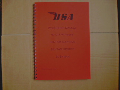 BSA D14/4 BANTAM SUPREME, SPORT BUSCHMANN WERKSTATTHANDBUCH