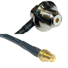 RFC240 UHF Female Angle to RP-SMA FEMALE Coax RF Cable USA-Ship Lot
