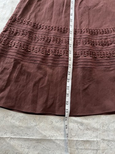 jones new york collection Maxi skirt Size 8 Eggplant Color Flared - Picture 6 of 11