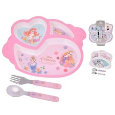 Disney Plate Set Ariel Rapunzel Cinderella and Anna Elsa and Minnie JAPAN NEW