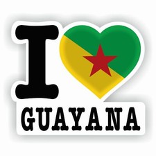 Aufkleber LOVE GUAYANA Sticker f&uuml;r Auto diverse Gr&ouml;&szlig;en FanShirts4u