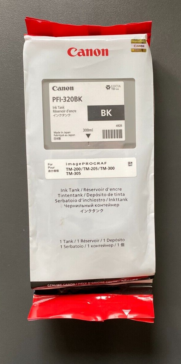 Genuine Canon Ink - PFI-320 BLACK / TM-200 TM-205 TM-300 TM-305 (INC VAT)