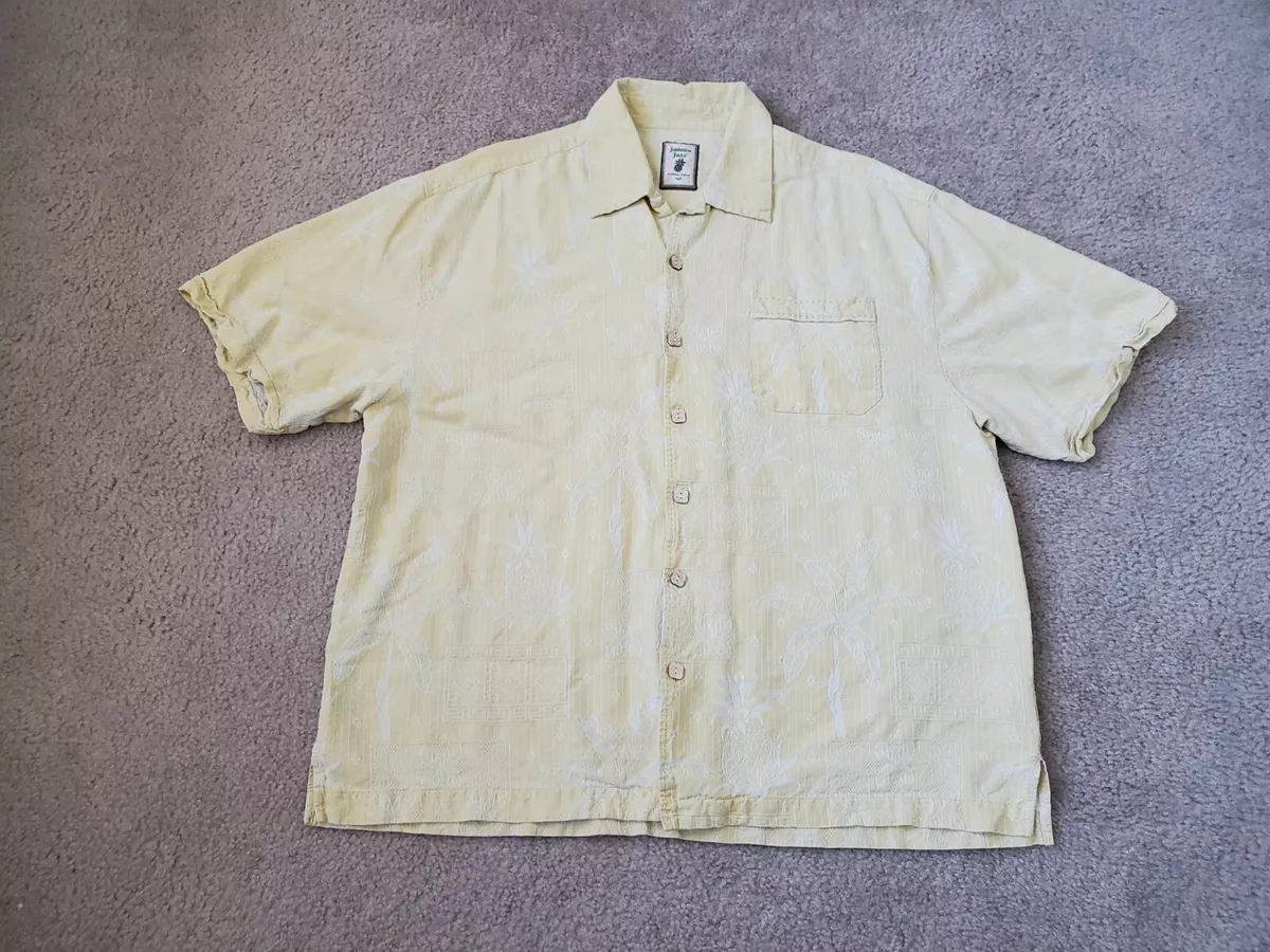 Jamaica Jaxx Authentic Island Style Button Down Silk Shirt Mens XXL Hawaiian