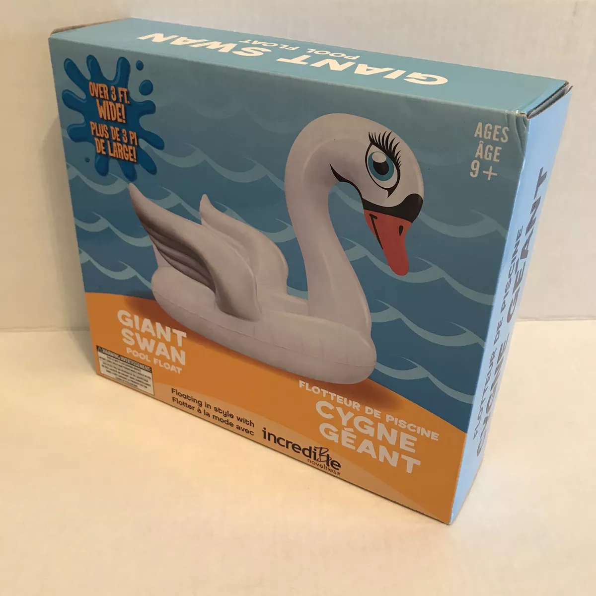 Incredible Giant Swan Pool Float Kids Girls Age 9 White 3 Feet Swan Float NIB