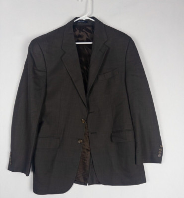 Ralph Lauren Dillards Blazer Mens 44R Gray 100% Wool 2 Button Single Breasted
