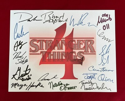 #ad #ad Stranger Things Season 4 Title Card Cast Signed 8.5x11 Autograph Reprints $11.99