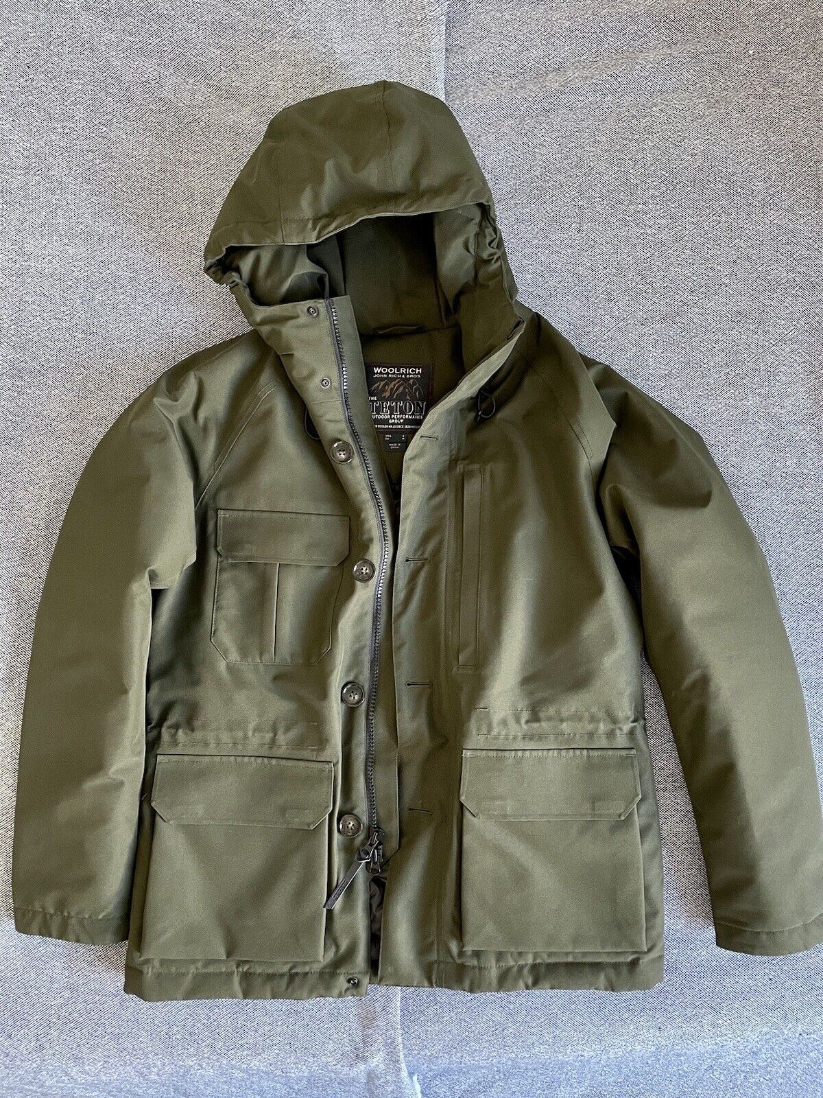 Woolrich Down Gore-tex GTX Mountain Jacket | Olive Green, Small (New with  tags)