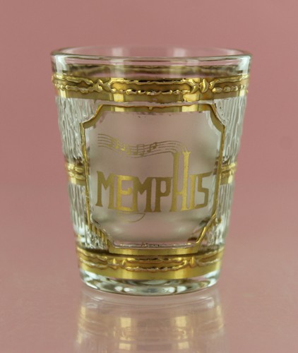 Culver Shot Glass with 22k Gold - Memphis Graceland - Picture 1 of 5