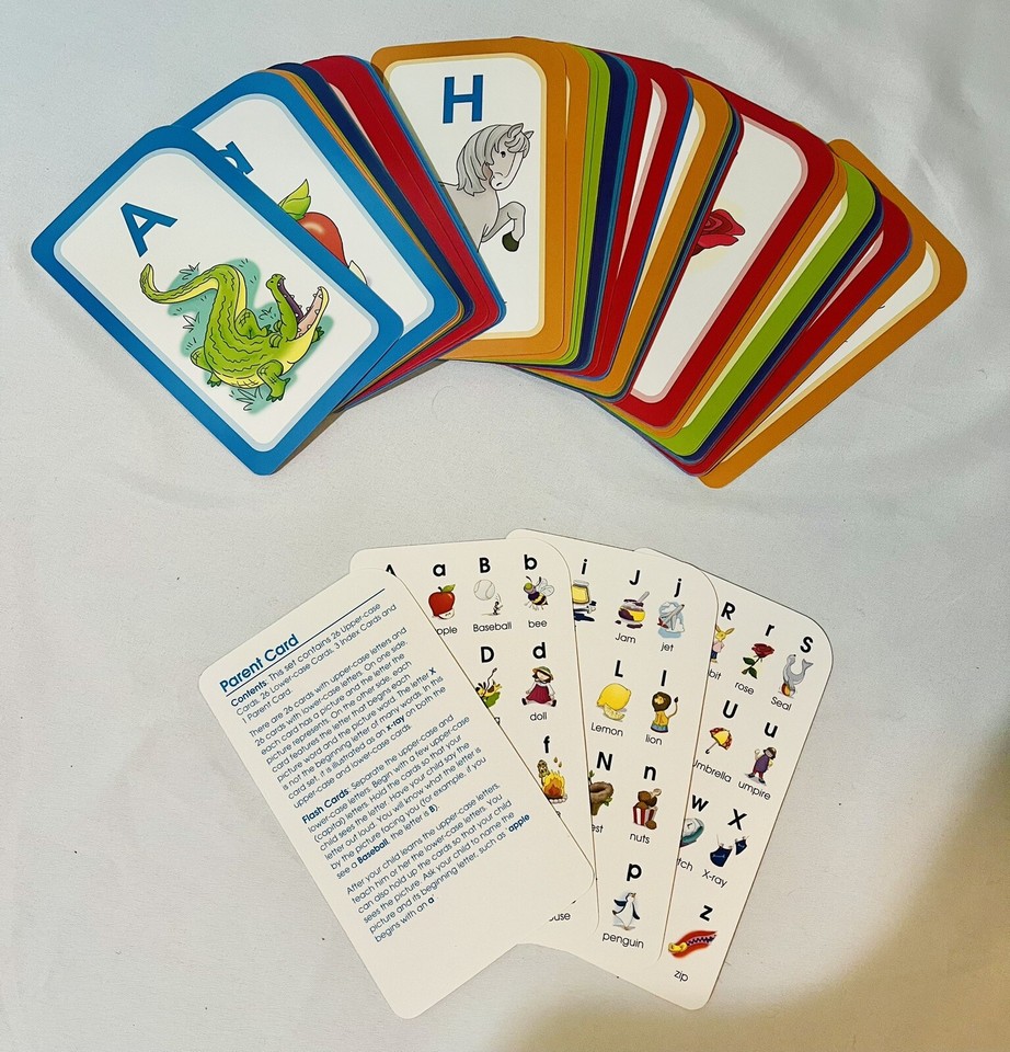 Alphabet Match Flash Cards Ages 4+ Kids Educational Learning Resource