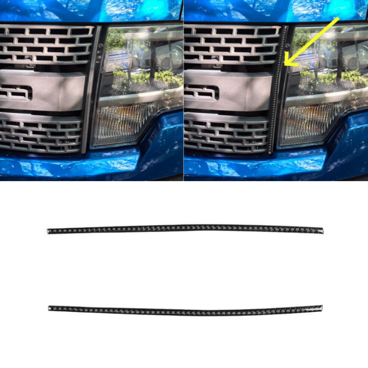 For Ford F-150 2009 Raptor Real Carbon Fiber Front Grille Both Sides Strip Trim