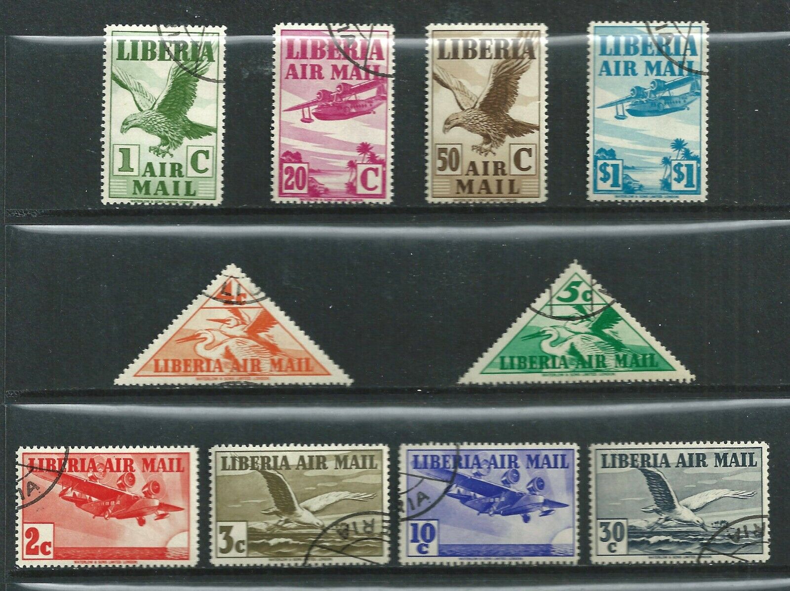 Liberia Max 44% OFF Ranking TOP10 - 10 CTO Mail Air 1938 stamps
