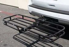 Hitch Mount Compact Cargo Carrier - 52" x 18" - 350 lb.  Luggage Hitch Carrier