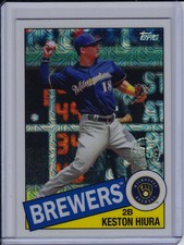 Keston Hiura 2020 Topps Series 1 Silver Pack Mojo Refractor 1985 Chrome