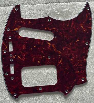 Custom For Kurt Cobain Mustang Style Guitar Pickguard 4-Ply Red Tortoise