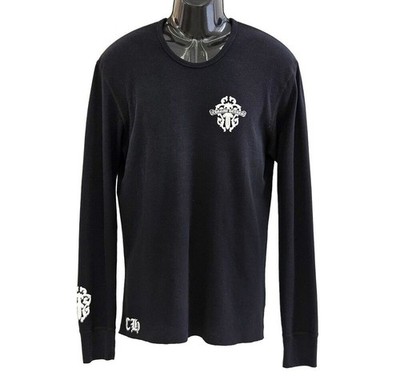 Chrome Hearts Dagger Waffle Langarm T-Shirt schwarz 2EWAJNR3 156310293 [U]