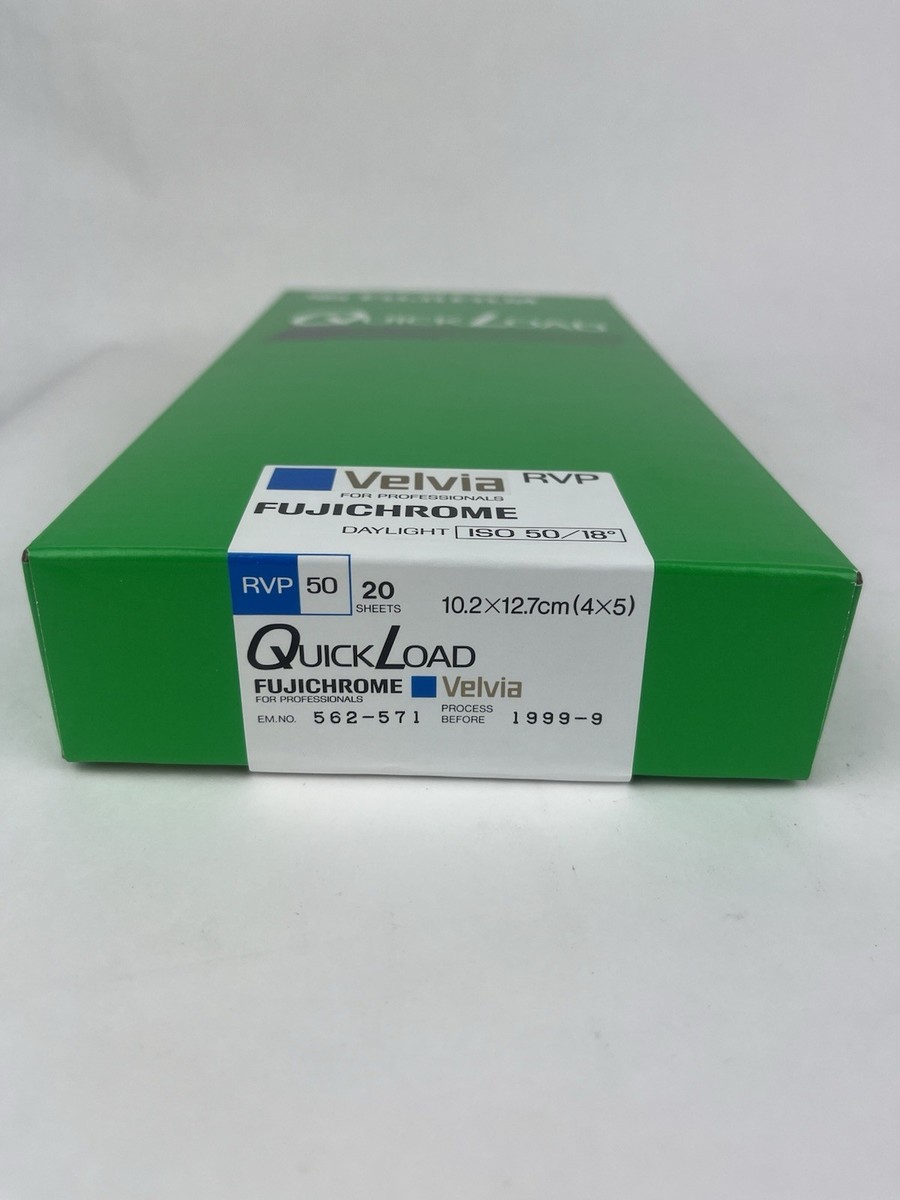Fujifilm FUJICHROME VELVIA RVP50 4x5 20 Sheets EXP 1999-9
