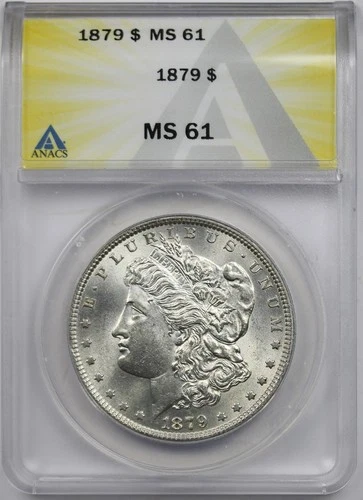 1879 $1 ANACS MS 61 Morgan Silver Dollar
