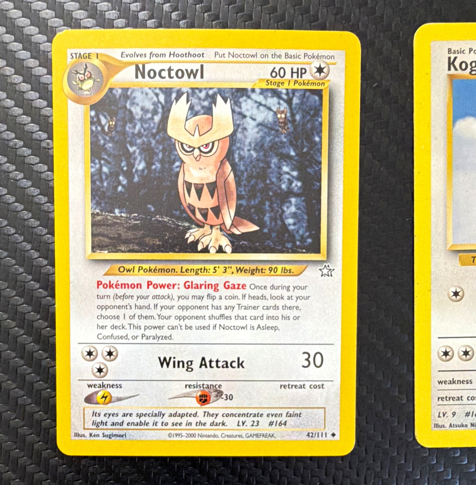 Pokemon TCG WOTC Neo Discovery/Gym Challenge 3-Card Lot Noctowl Koga's Pidgey