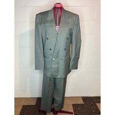 green double breasted suit plaid