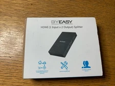 BYEASY HDMI 1 in 2 Out for Four Monitors HD-100 Splitter Duplicate New