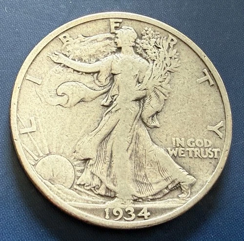 1934S Walking Liberty Half Dollar - Fine - as pictured.