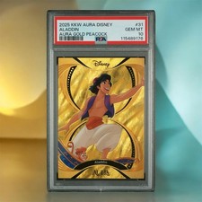 2025 Kakawow Aura Disney Gold Peacock Aladdin 10/10 PSA GEM MT 10 10/10/10 POP 1