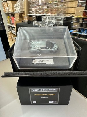 LAMBORGHINI VENENO ICE BLUE 1/64 RESIN CAR BY PANTHEOM MODEL 150 PIECES MADE