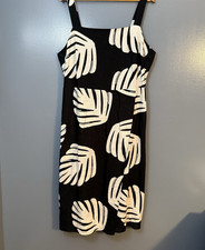 Womens Sz 2XL Linen Blend Faux  Wrap Dress Resort Summer Cruise Vacation