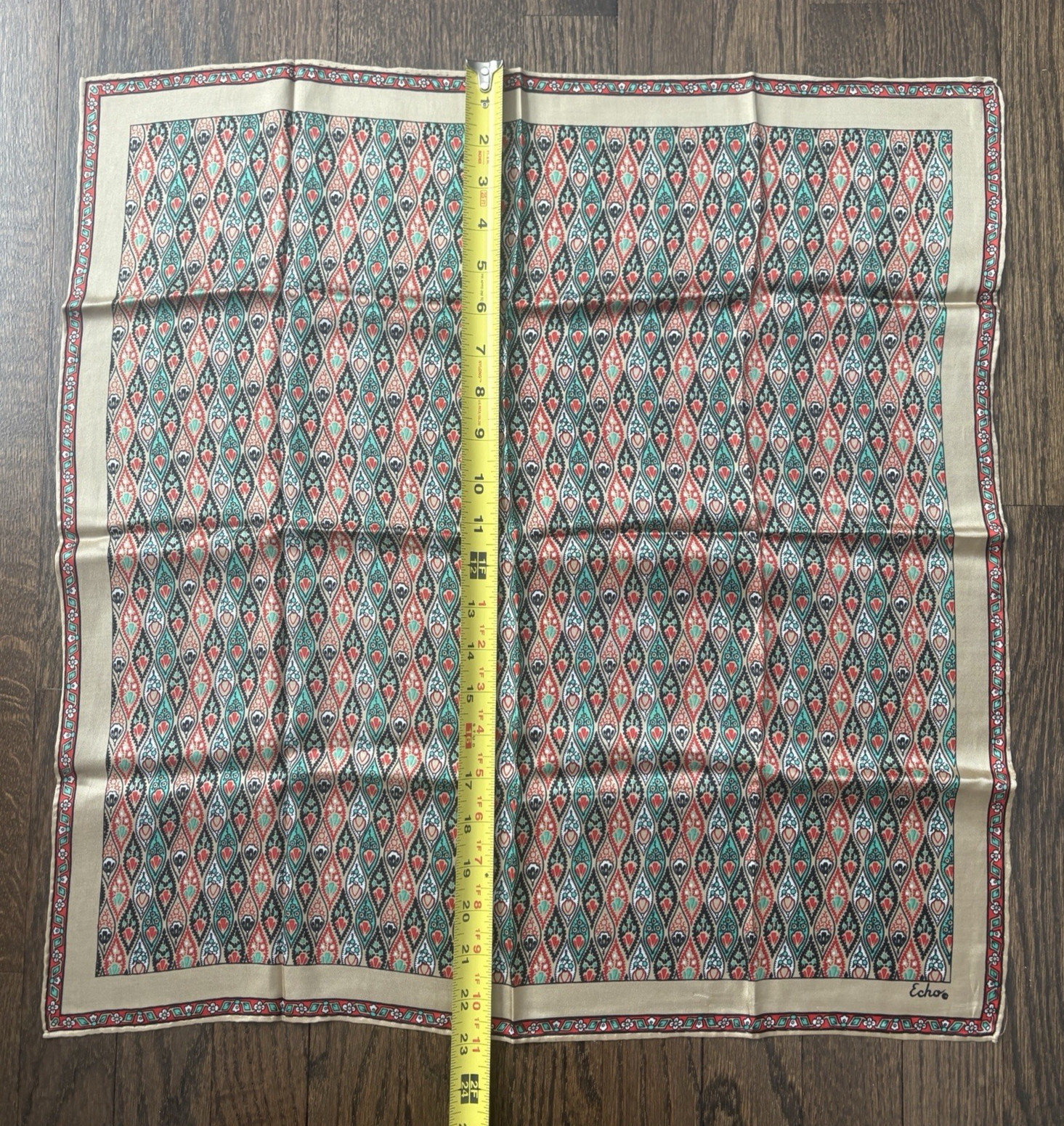 Echo Square Scarf Repeat Geometric Teardrop Patte… - image 14