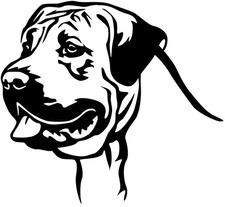 PRESA CANARIO Aufkleber - Autoaufkleber-sticker - Dogo Canario Kopf #08