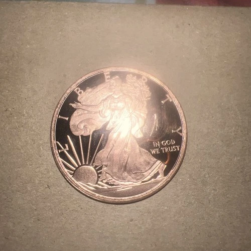Standing Liberty .999 Fine Copper Round 1 AVDP oz #5