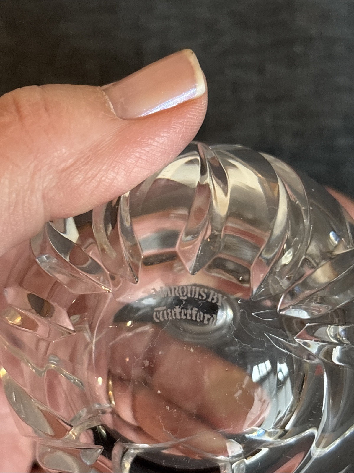 VINTAGE Marquis By Waterford Crystal Perfume Bottle with Stopper 5"