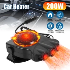 200W Heater Portable Heating Cooling Fan Defroster Demister for Car Truck 12V