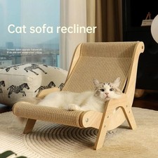 Cat Lounger Scratcher Cats Sisal Chair Bed Wooden Kitten Scratch Pad Hammock