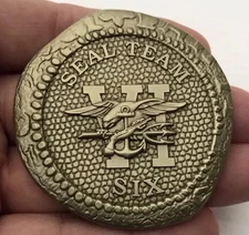 Navy Seal Team 6 VI DEVGRU NSW Assault Team Challenge Coin Doubloon CPO Skulls !