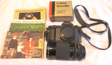 Canon T50 35 mm Camera w/67 mm Zoom Lens and 244T Flash, Manual