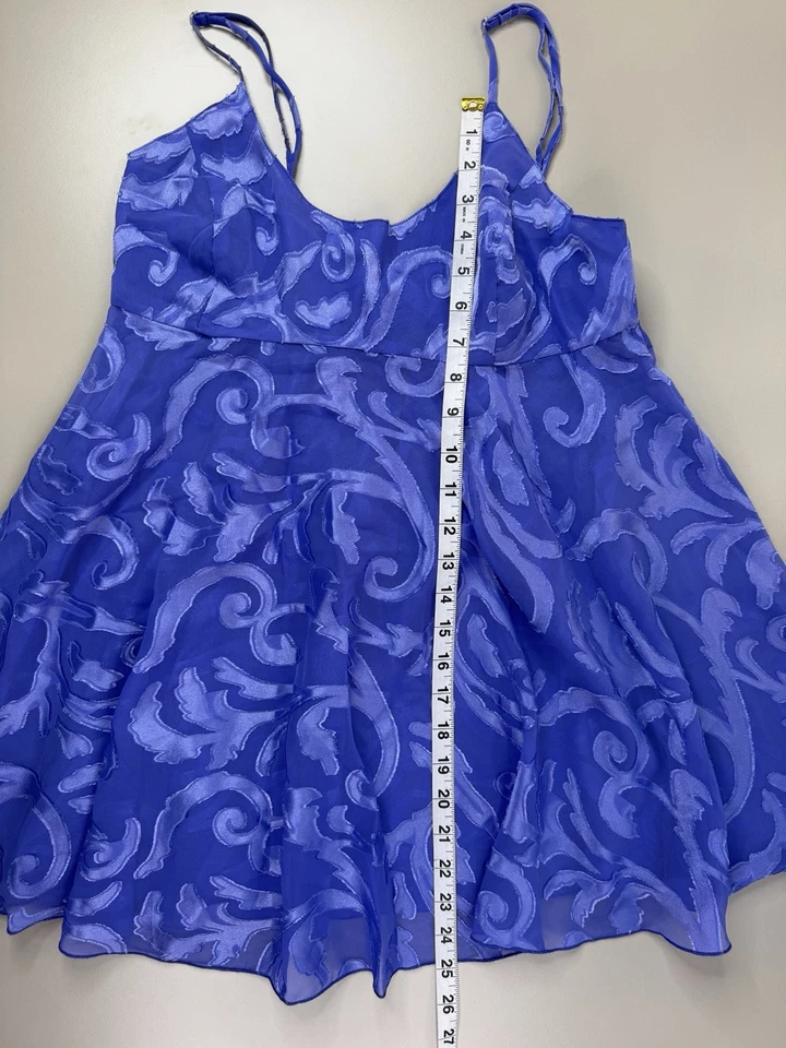 De Colección Victorias Secret Y2K Hada Transparente Babydoll Top M Periwinkle Azul Slip Años 90 Foto 4 de 4