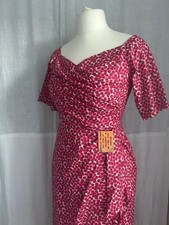 Katya Wildman Bombshell Dress New with Tags 12 Red Poppy Dot Liberty Cotton