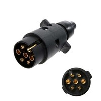 AnhäNgerstecker 7-Polig 12V Kunststoff Stecker AnhäNger PKW Beleuchtung Leuchten