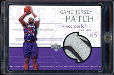 1999 UPPER DECK GAME JERSEY PATCH #GJP15 VINCE CARTER