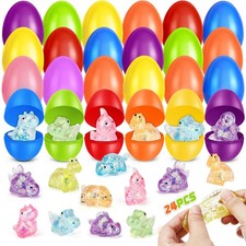 24 Pack Filled Easter Eggs,Kids Easter Eggs Filled with Squeeze Toys,Easter E...