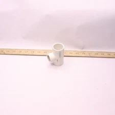 Slip x Fip Tee PVC White Schedule 40 1" x 1" x 3/4" D-2466